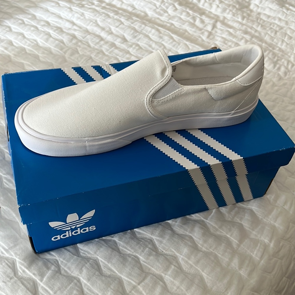 Adidas Slip-on White Sneakers (size 13)